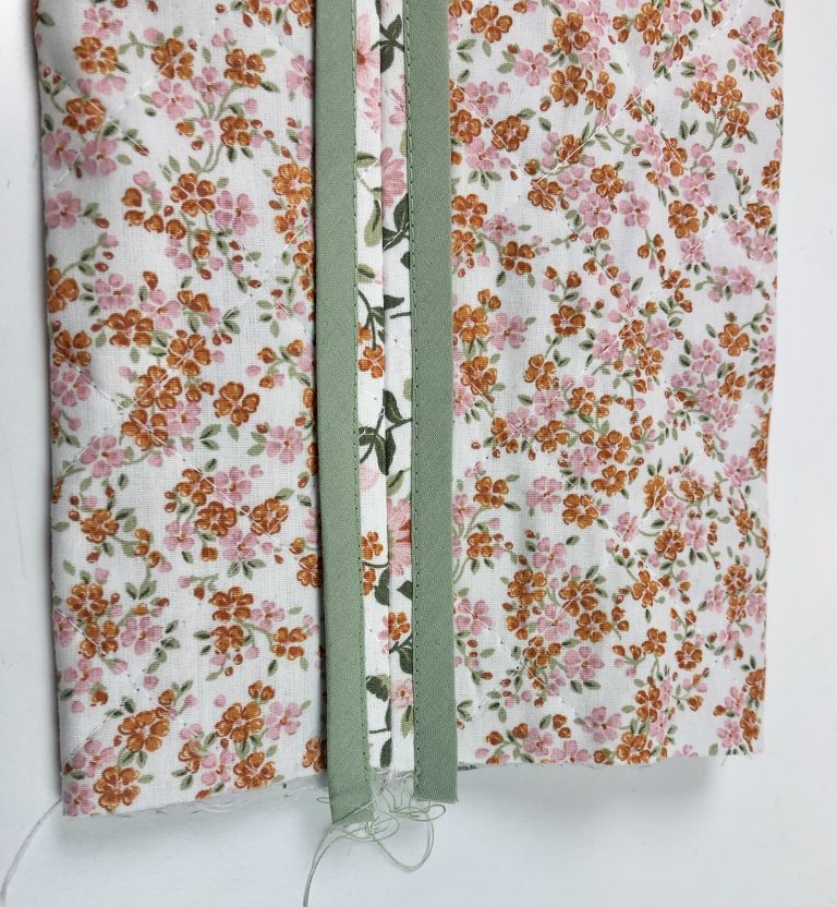 binding on the seams of a sleeve