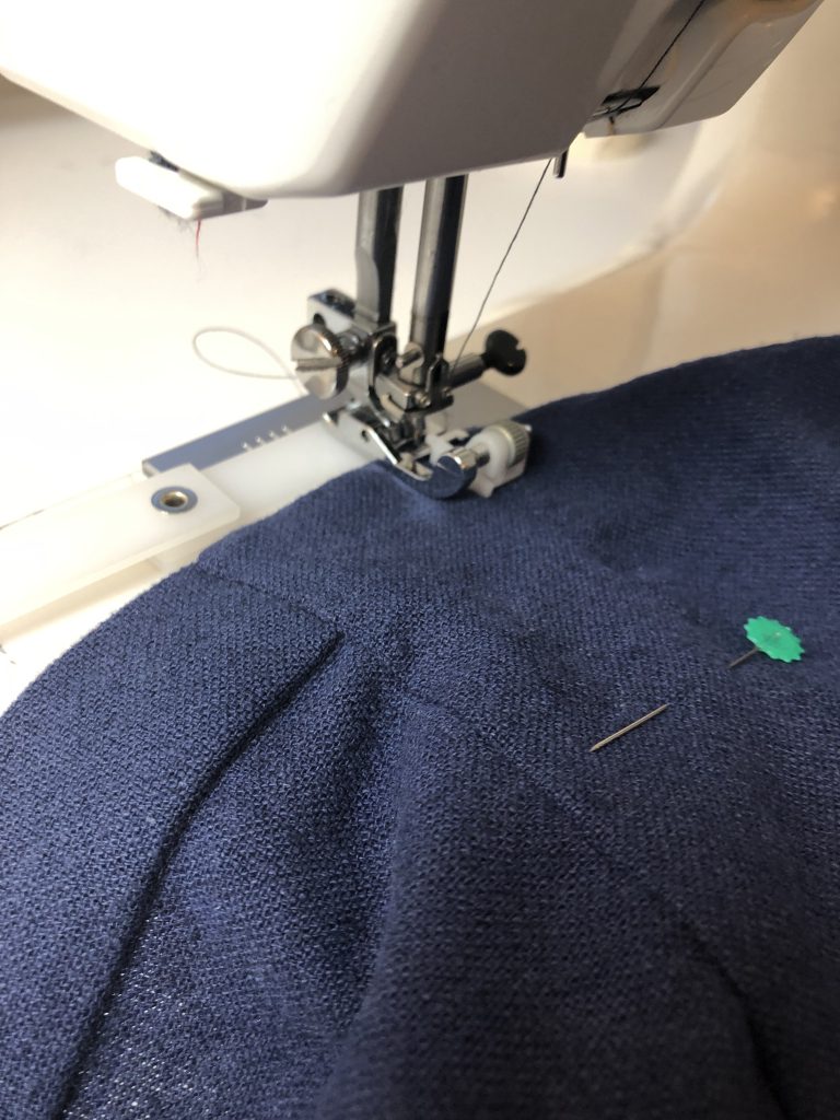height compensation tool used to start sewing seam