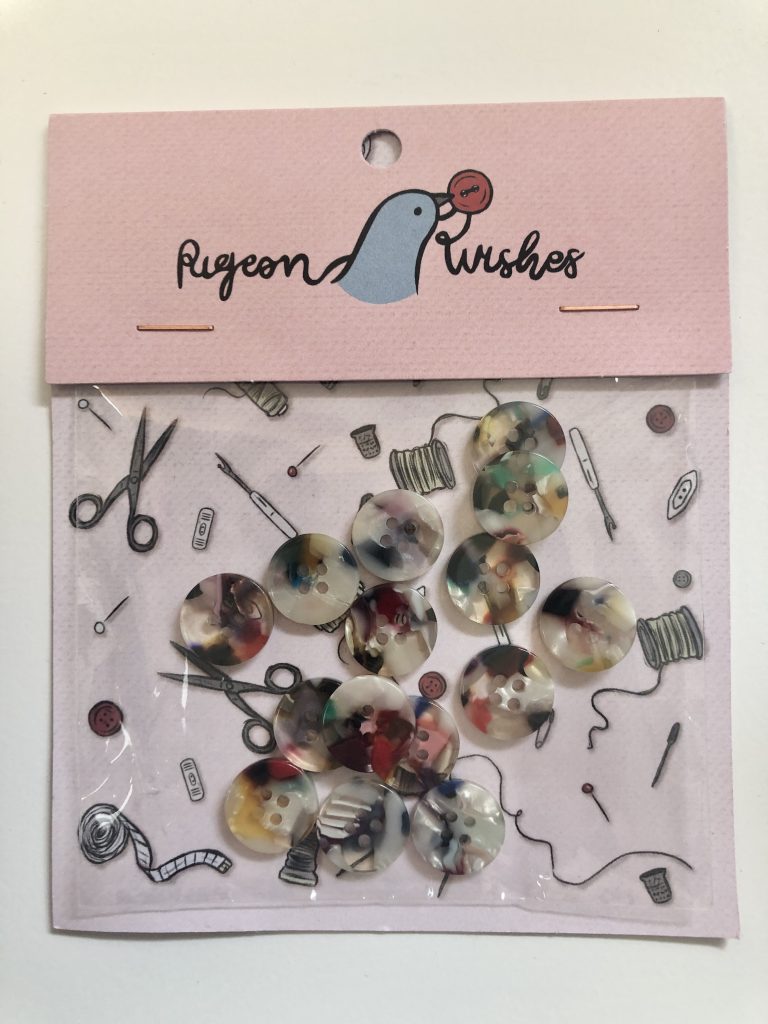 Painterly buttons by pigeon wishes