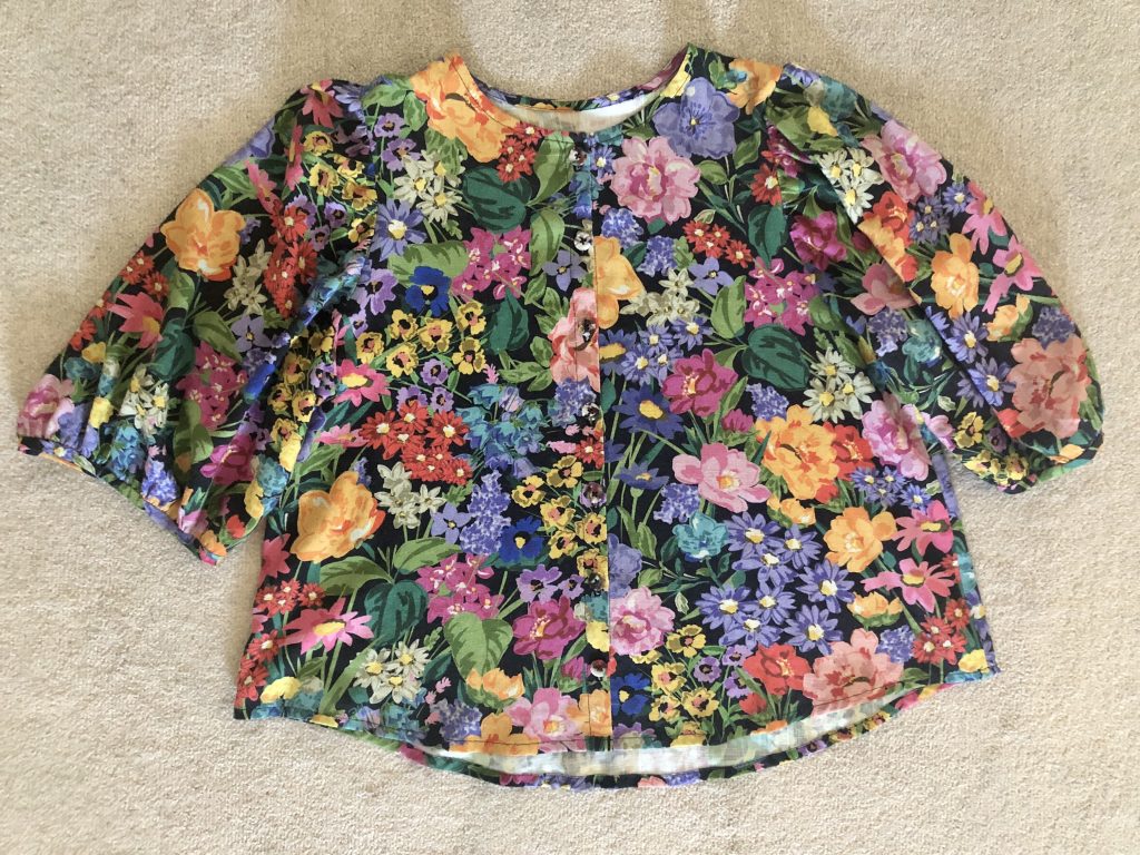 Pomona Blouse - made in floral fabric with button down front