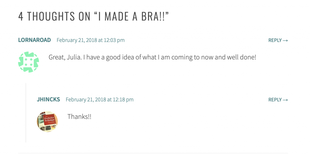 comments - Great, Julia. I have a good idea of what I am coming to now and well done!