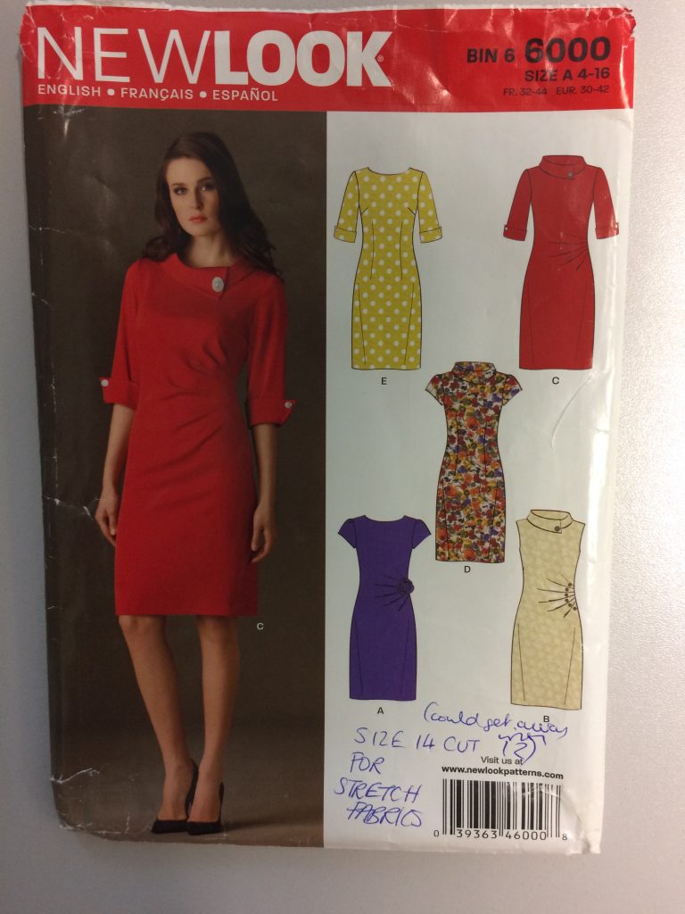 New Look 6000 dress pattern envelope