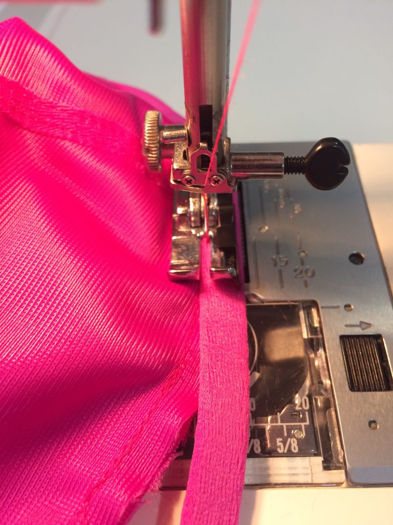 sewing on the channelling